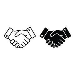 Handshake illustration representing partnership and agreement