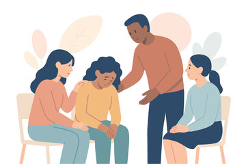 Emotional support and empathy in group therapy session