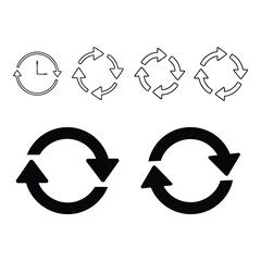 Circular arrows representing cycle and refresh concept