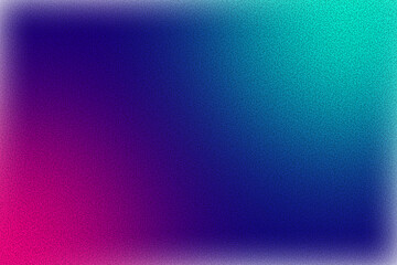 Vibrant Retro Gradient Abstract Background in Teal, Blue, and Magenta with Noise Texture