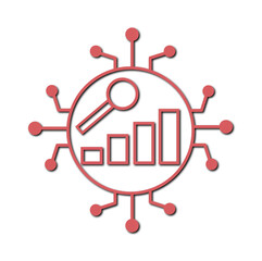 Virus Analytics Chart — Data & Health Icon