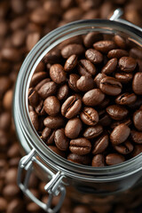 Fototapeta premium AI Image Of A Close Up Of Coffee Beans