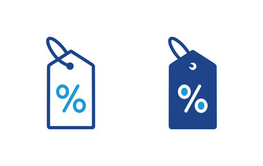 Discount tags with percentage symbols price sale