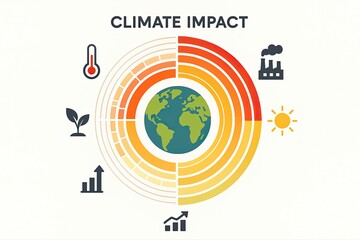 Global Climate Impact and Environmental Change Infographic