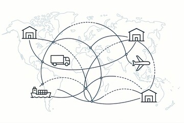 Global Supply Chain and Logistics Network with Transportation Modes