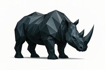 Low Poly Geometric Rhinoceros