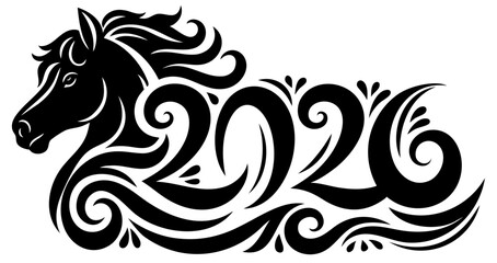 Horse 2026 Decorative Year Symbol — Ornamental Animal