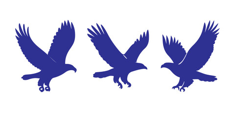 Flying Eagle Silhouette Set