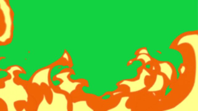 Fire Animation green Screen video flame animation green screen video