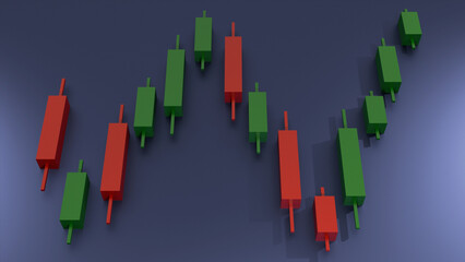 TRADING colorful arrows on white background