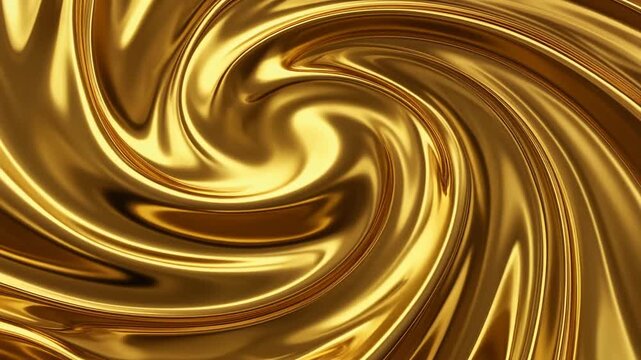 Golden Swirl Abstract Background - Liquid Gold Texture Luxury Flow.