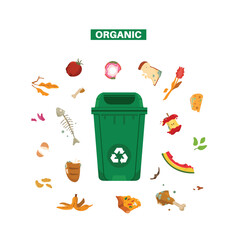 organic waste bin. collection of organic waste for soil and agricultural fertilization. food waste