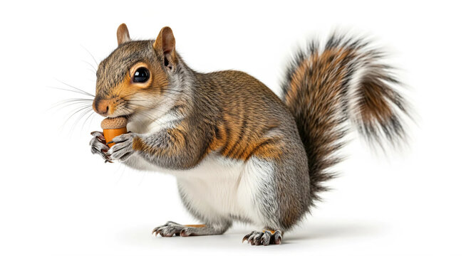 squirrel on white background