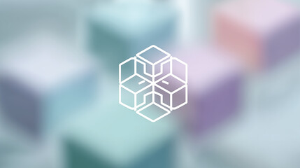 Abstract geometric shapes representing IT and technology concepts with a modern and minimalist design