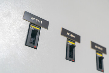 Control Switches on Electrical Panel for AC Units
