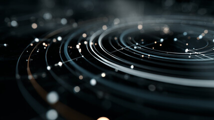 Abstract visualization of interconnected data points in IT and technology, illustrating digital networks and global connections