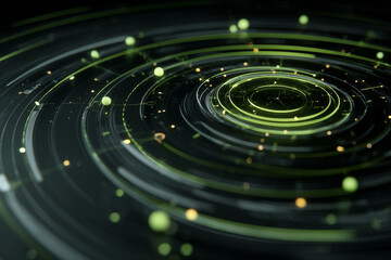 Abstract visualization of interconnected data points in IT and technology, illustrating digital networks and global connections