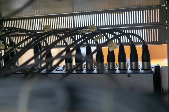 Close-Up of Audio Cables and Connectors