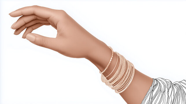 Punjabi woman's hand adorned with traditional bangles celebrating Lohri  