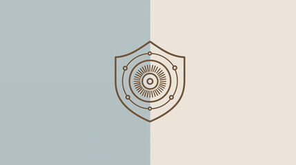 IT and technology security concept with shield and digital elements