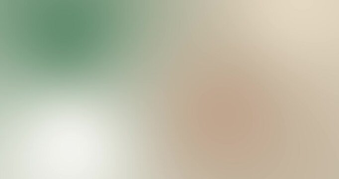 Abstract pastel green beige champagne background with soft white gradient. Blurred smooth color transitions, warm neutral tones, gentle light glow. Minimal elegant 4K abstract backdrop. Seamless loop