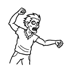 Cartoon vector illustration of a strong running boy character in a comic sports design