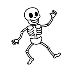 Vector illustration drawing of a funny cartoon sports character silhouette running with fun