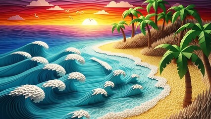 tropical beach background