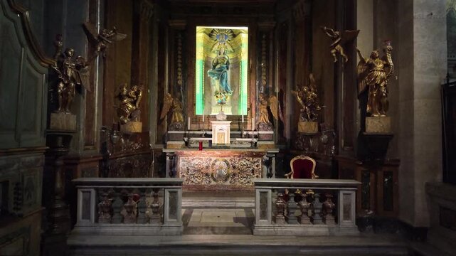 Altar in Santa Maria Aracoeli Church in Rome, Italy 