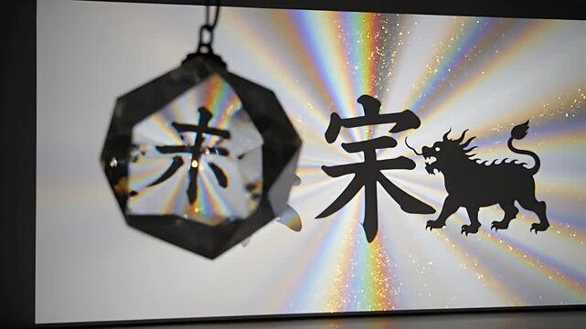 Chinese Zodiac Shadow Puppet Show with Traditional Characters.