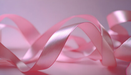 pink satin ribbon closeup
