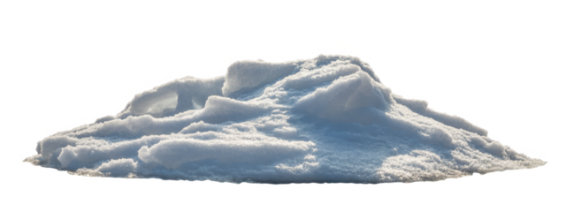 Heap of white snow on black background 
