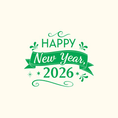 Fototapeta premium Happy New Year 2026 Artistic Design