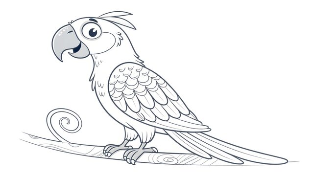vector illustration of a parrot