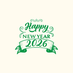 Happy New Year 2026 Colorful Design