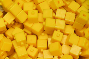 Yellow blocks used for math manipulatives