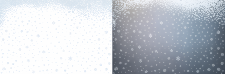 Snow. Falling snowflakes on transparent background. Snowfall effect. Snowstorm. Design element. 
