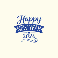 Fototapeta premium Happy New Year 2026 Color logo