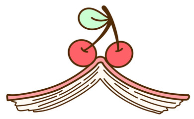 illustration book of a cherry