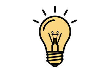 A glowing lightbulb illustration symbolizing a bright idea and innovation