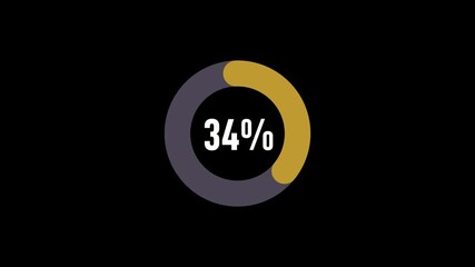 39 Percent Infographic Pie Chart Animation. Modern Motion Graphic