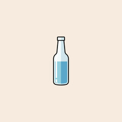 Water bottle icon flat vector design.
