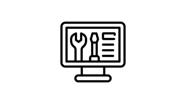 web maintenance animation icon