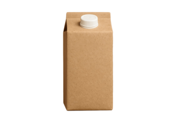 Milk Carton Mockup on Transparent Background, Product Packaging Design