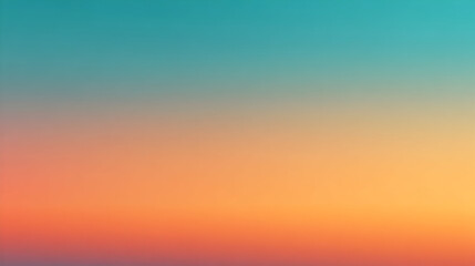 Naklejka premium A soft teal and warm orange gradient background with a smooth color transition