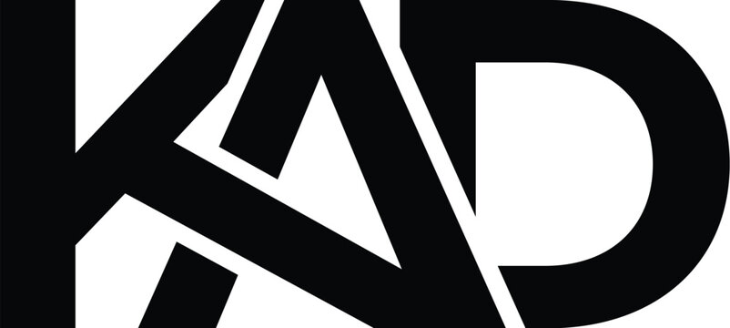 Letter KAD minimalist logo