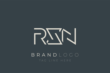 Fototapeta premium RXN abstract letter logo design. Modern Business Logo Design With Abstract Typography and Contemporary Style