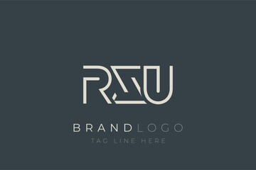 RXU abstract letter logo design. Modern Business Logo Design With Abstract Typography and Contemporary Style