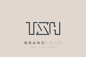 Obraz premium TXH abstract letter logo design. Modern Business Logo Design With Abstract Typography and Contemporary Style