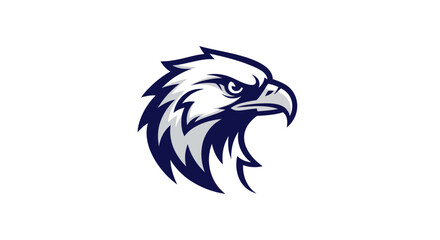 Obraz premium Eagle head illustration powerful bird of prey on clean white background
